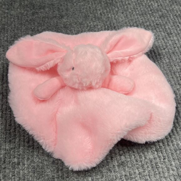 Apricot Lamb Lovey Security‎ Blanket Pink Bunny 13x13 Stuffed Animal Toy Plush - Picture 2 of 16